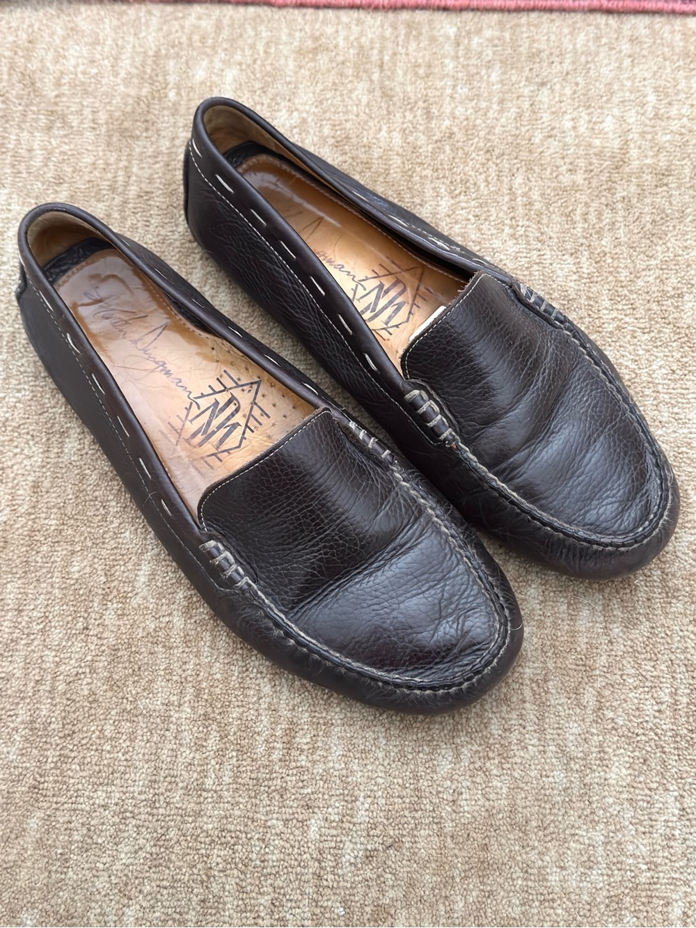 Martin Dingman Leather Slip On Driving Loafers
